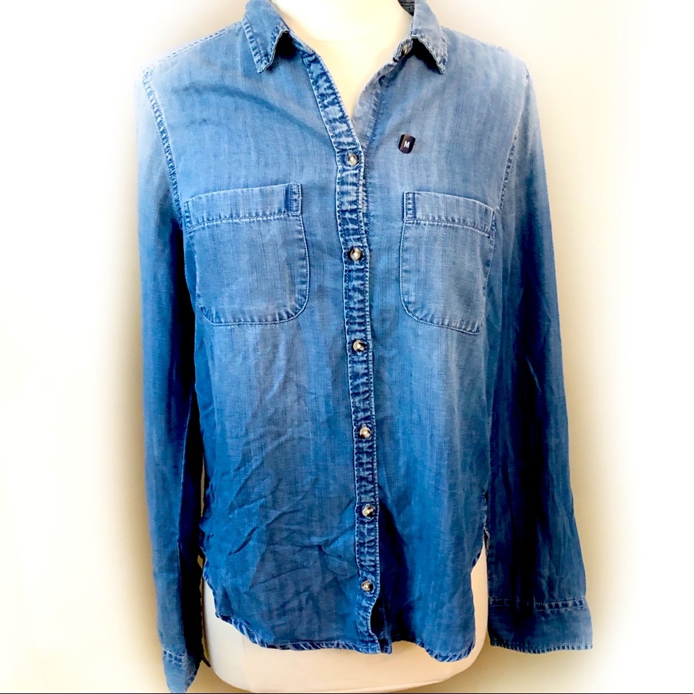 NWT ABERCROMBIE lyocell denim shirt size medium
